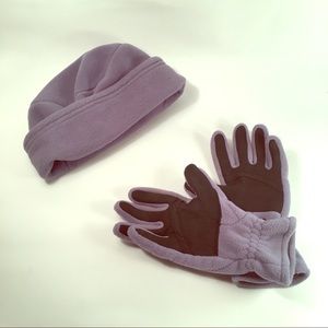 VINTAGE L.L. BEAN PERIWINKLE HAT AND GLOVES SET!